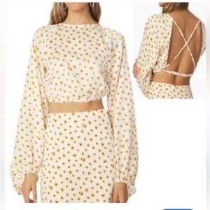 NWT We Wore What daisy crop top